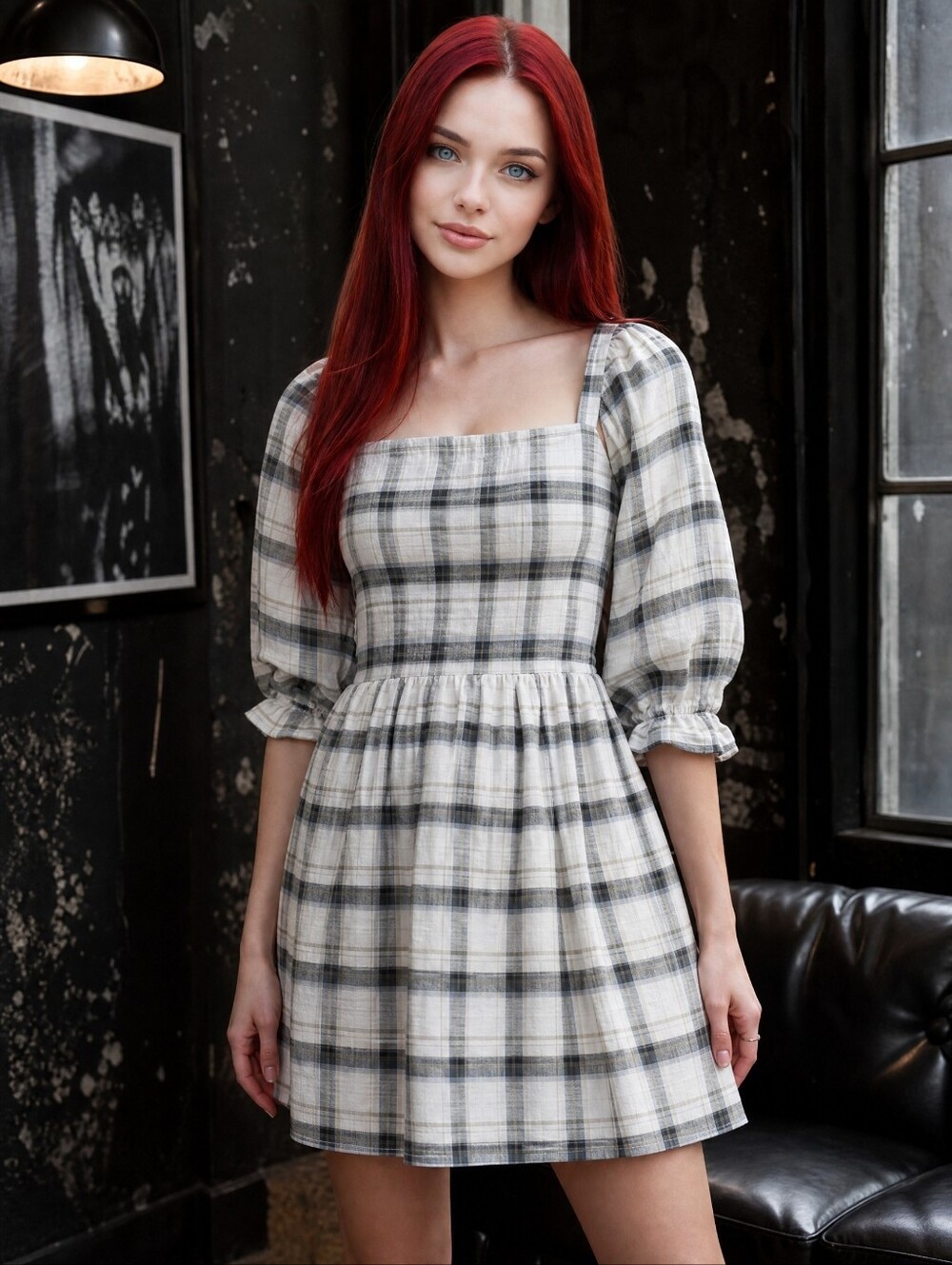 Madewell Lucie Smocked Plaid Mini Dress NWT Medium Cottagecore Puff Sleeve